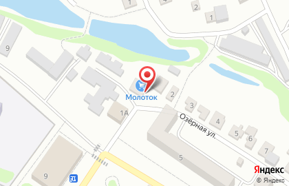 Магазин стройматериалов Молоток на Озёрной улице на карте