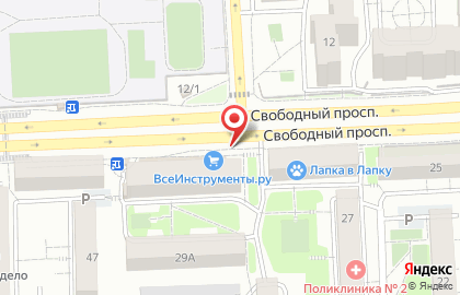 Киоск по продаже фруктов и овощей в Железнодорожном районе на карте