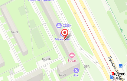 Парикмахерская на Бухарестской, 67 к1 на карте