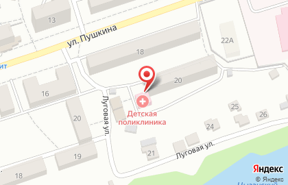 Детская поликлиника Городская больница №3 на Пушкинской улице на карте