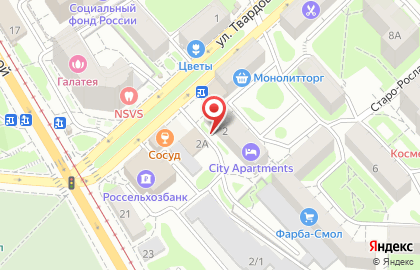 Сеть магазинов белорусских колбас, ИП Бобылева Л.Л. на улице Твардовского на карте