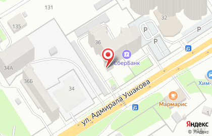 Магазин Автомир на улице Адмирала Ушакова на карте