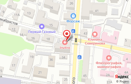 Хозмаг на улице Луначарского на карте
