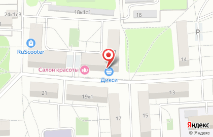 Супермаркет Дикси в Москве на карте