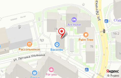 Универсам Магнит на улице Лётчика Ульянина на карте