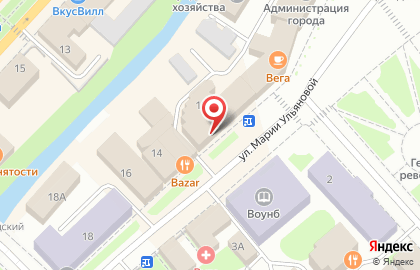 Магазин дизайнерской одежды Glance на улице Марии Ульяновой на карте
