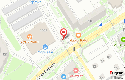 Кафе Дядя Дёнер на улице Красная Сибирь (Бердск) на карте