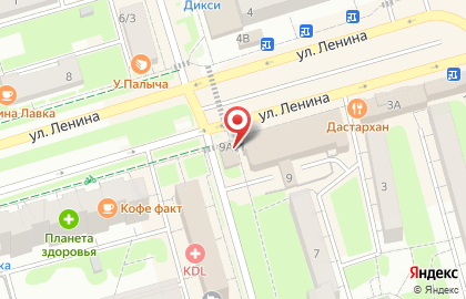 Сеть булочных Каравай СВ на улице Ленина на карте