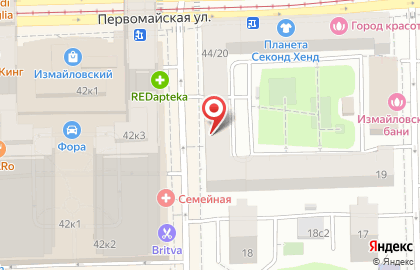 Московский центр Переводов на Первомайской улице на карте
