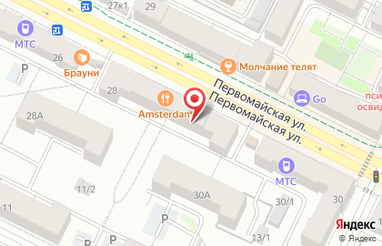 Магазин тканей и фурнитуры Много Тканей на Первомайской улице на карте