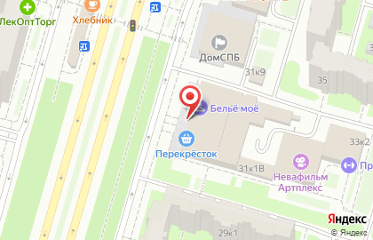 Прачечная Бельё моё в Санкт-Петербурге на карте