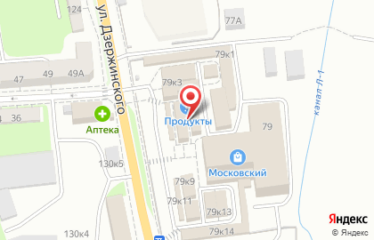Магазин зоотоваров Кормушка на улице Дзержинского на карте
