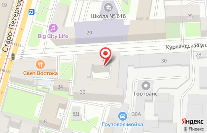Движок на Курляндской улице на карте