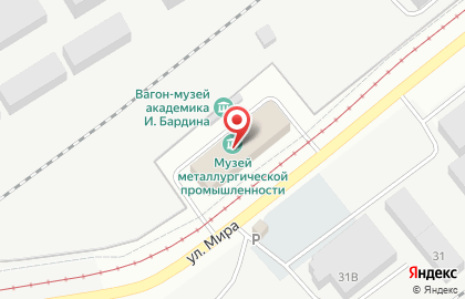 Центр металлургической промышленности на карте