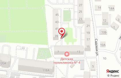 Детская городская поликлиника №4 на Садовой улице на карте
