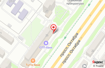 Супермаркет Пятёрочка на проспекте Октября на карте