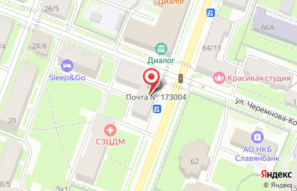 Продовольственный магазин на Большой Московской улице на карте