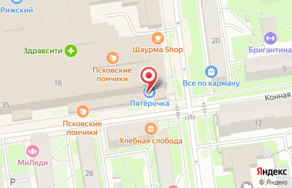 Супермаркет Пятёрочка на Рижском проспекте, 16 на карте