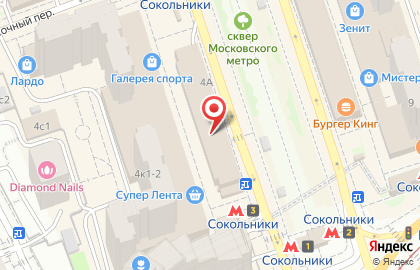Магазин медицинской одежды Лечи Красиво на Сокольнической площади на карте