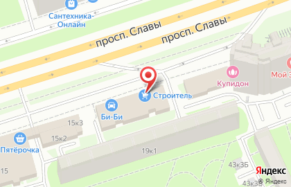 Магазин товаров для ремонта Строитель в Фрунзенском районе на карте