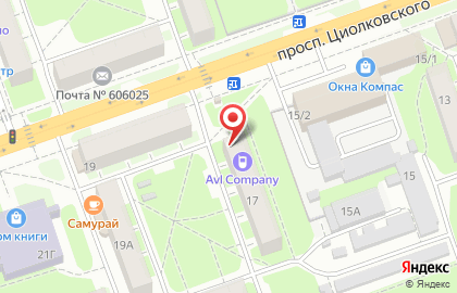 Агентство недвижимости Мегаполис на проспекте Циолковского на карте