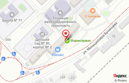 Сеть супермаркетов Магнит в Ворошиловском районе на карте