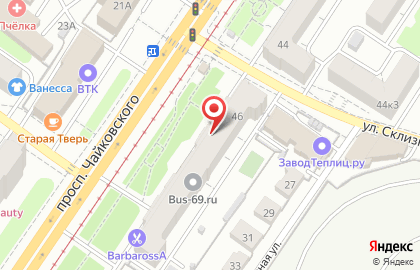 Магазин Сам себе кутюрье на проспекте Чайковского на карте