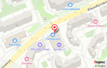Супермаркет Пятёрочка в Москве на карте