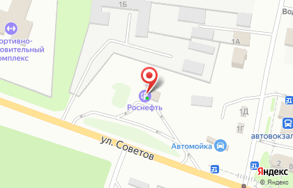 АЗС Роснефть на улице Советов на карте