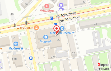 Парикмахерская Орхидея на улице Петра Мерлина на карте
