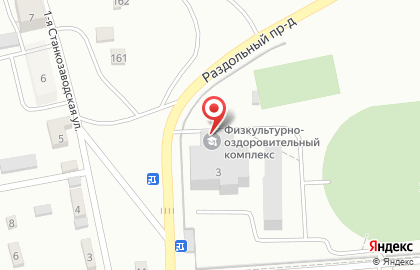 Физкультурно-оздоровительный комплекс на улице Строителей на карте