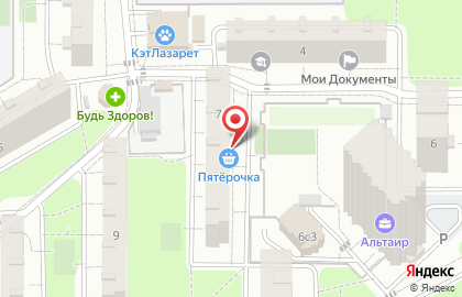 Супермаркет Пятёрочка на Зелёной улице в Химках на карте