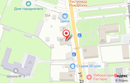 Политическая партия Новые люди на улице Дзержинского на карте