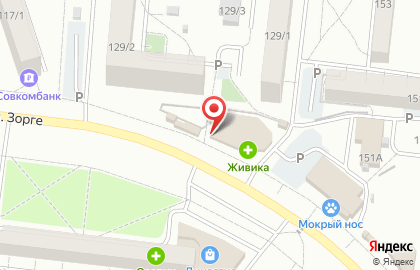 Продовольственный магазин в Кировском районе на карте