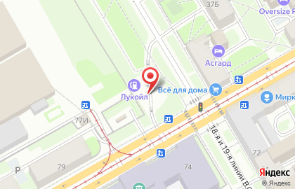 Лукойл на метро Василеостровская на карте