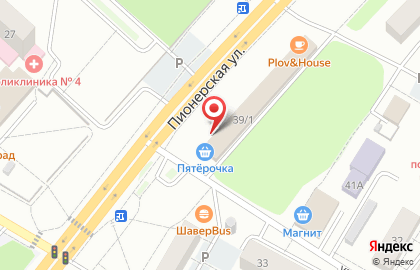 Супермаркет Пятерочка в Октябрьском районе на карте