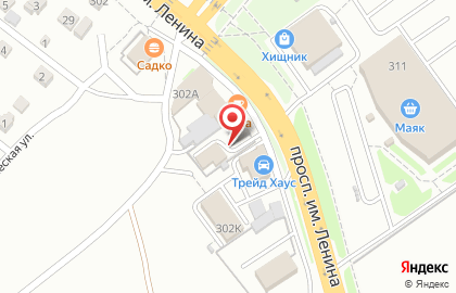Шиномонтажная мастерская на проспекте Ленина, 302Б/2 на карте