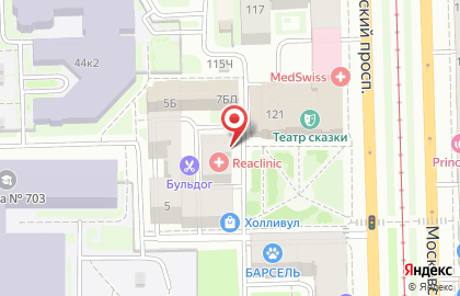 Лабораторный пункт Хеликс на Московском на карте