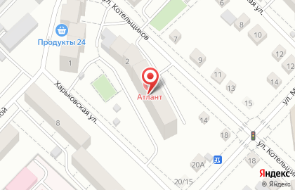 Стоматологическая клиника Atlant на улице Котельщиков на карте