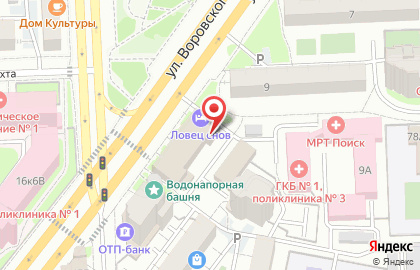 Сеть инженерно-сервисных центров IT-TON на улице Воровского на карте