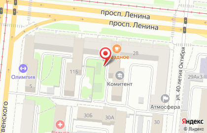 Комитент на проспекте Ленина на карте