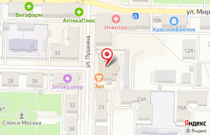 Суши-бар Эдо на улице Пушкина на карте