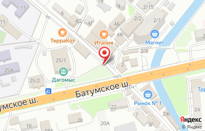 Продовольственный магазин в Лазаревском районе на карте