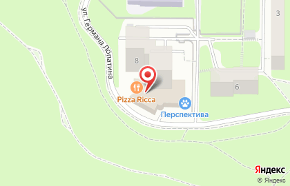 Пиццерия Ricca на улице Германа Лопатина на карте