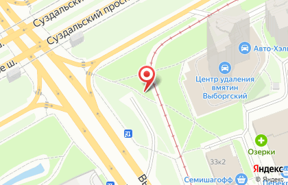 Лукойл на Выборгском шоссе на карте
