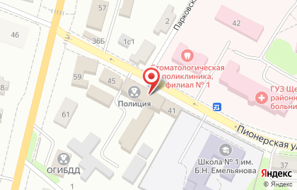 Отдел МВД России по Щёкинскому району на карте