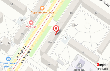 Компания ФИНЕСТРА на улице Мориса Тореза на карте