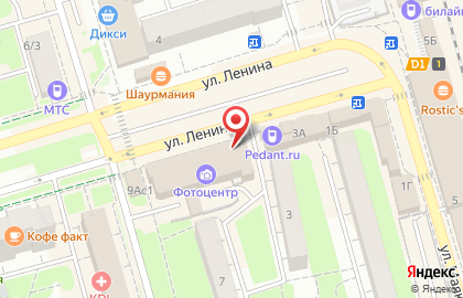 ТЦ Ника на улице Ленина на карте