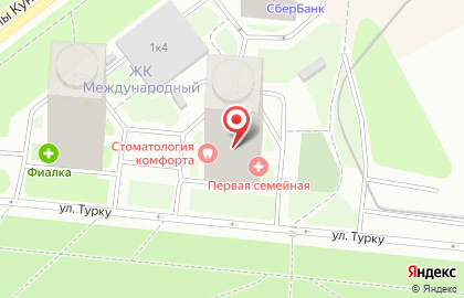 Многопрофильная клиника Первая семейная клиника Петербурга на улице ​Белы Куна на карте