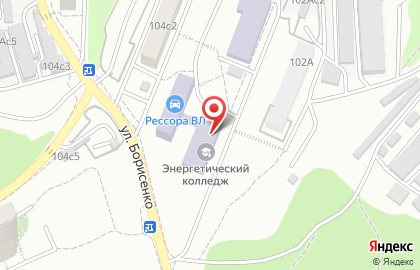 Промышленный колледж энергетики и связи на улице Борисенко на карте